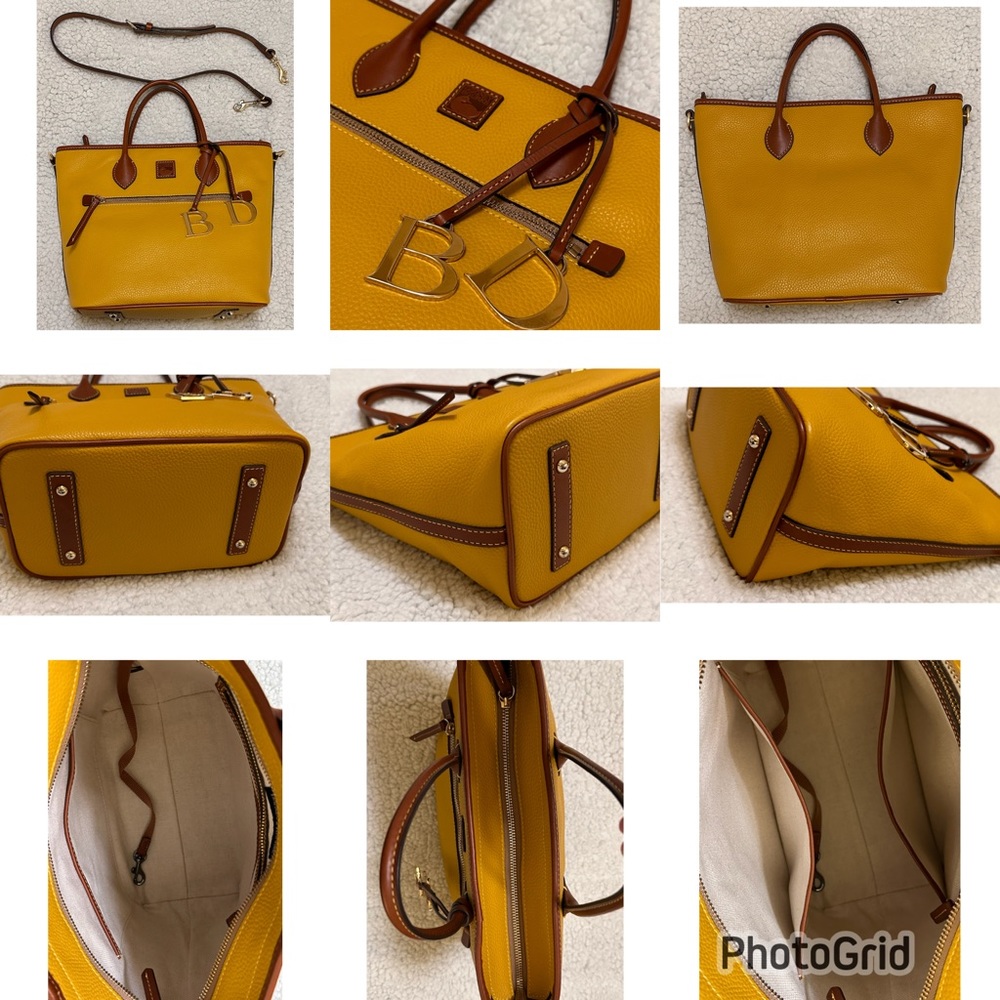 Authentic Dooney & Bourke Pebble Grain Handle Tote (Dandelion Color)